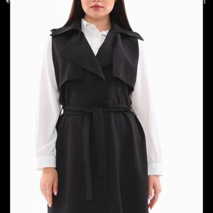 DKNY Black Sleeveless Vest
